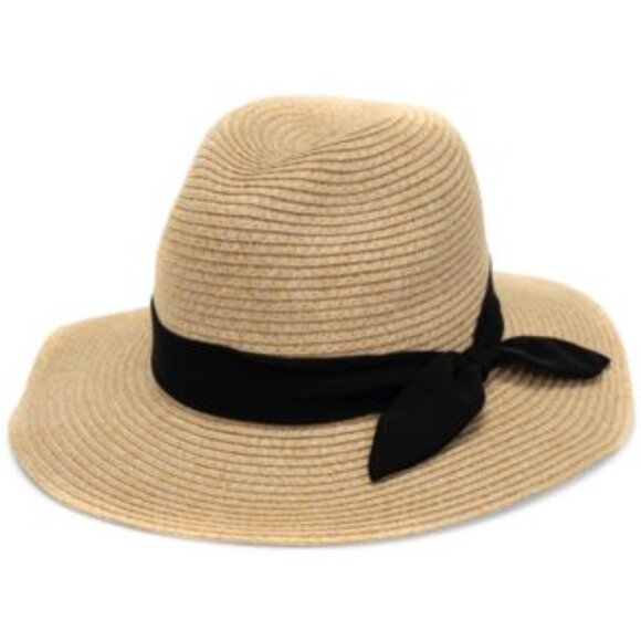 Giani Bernini Women's Chiffon Tie Straw Panama Hat - Picture 1 of 1